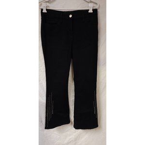3x1 NYE Womens 30x28 Black Stretch Embellished Studded Flare Boot Jeans USA